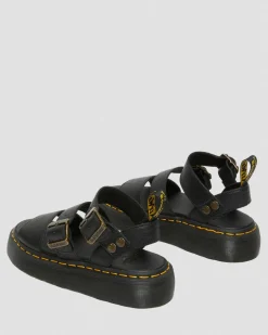 Dr. Martens Gryphon Quad Leren Platform Sandalen^WOMENS Sandalen|Platform Sandalen