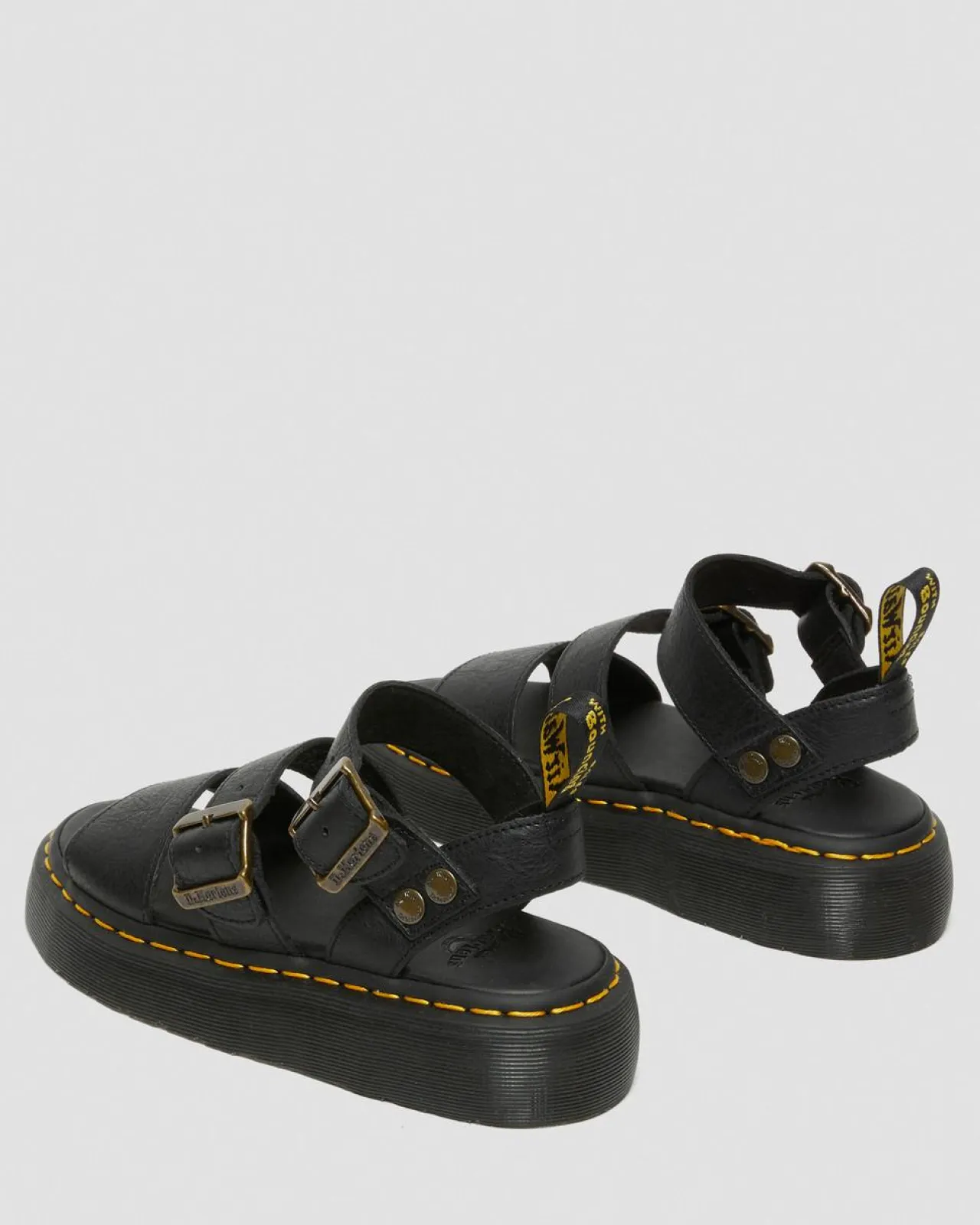 Dr. Martens Gryphon Quad Leren Platform Sandalen^WOMENS Sandalen|Platform Sandalen