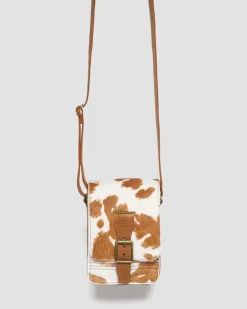 Dr. Martens Hair-On Koeienprint Verticale Schoudertas^KIDS Accessoires Sale|Leren Tassen