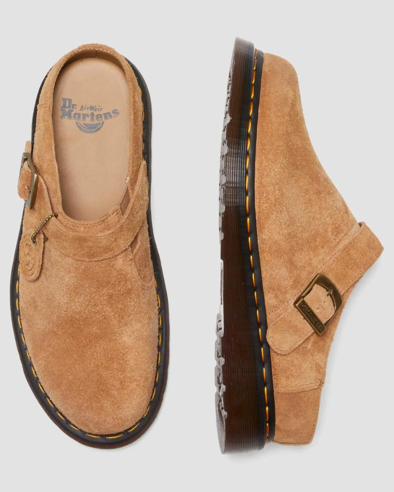 Dr. Martens Isham Desert Oasis Suède Mules^MENS Suède|Nieuw Binnen