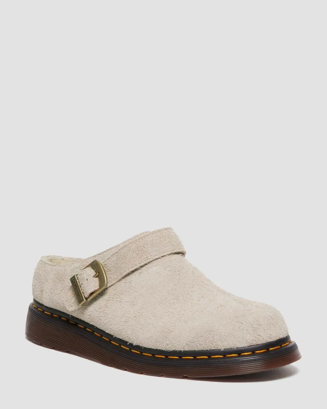 Dr. Martens Isham Imitatie Schapenvacht Gevoerde Suède Mules^UNISEX Suède|Nieuw Binnen