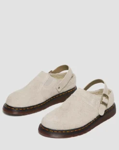 Dr. Martens Isham Imitatie Schapenvacht Gevoerde Suède Mules^UNISEX Suède|Nieuw Binnen