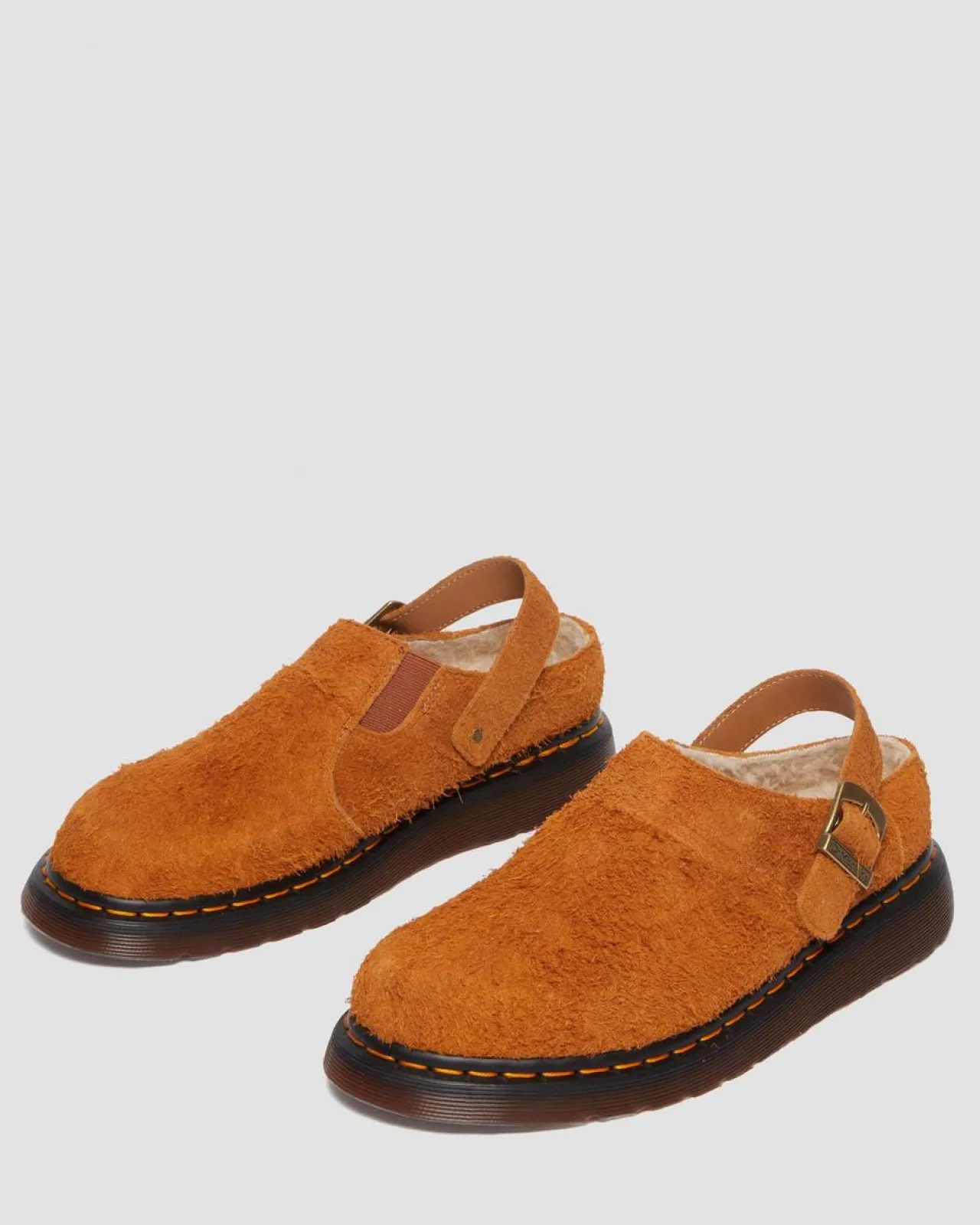 Dr. Martens Isham Imitatie Schapenvacht Gevoerde Suède Mules^UNISEX Suède|Nieuw Binnen