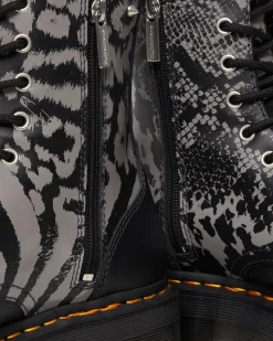 Dr. Martens Jadon Animal Clash Leren Platform Laarzen^UNISEX Platform Laarzen|Laarzen