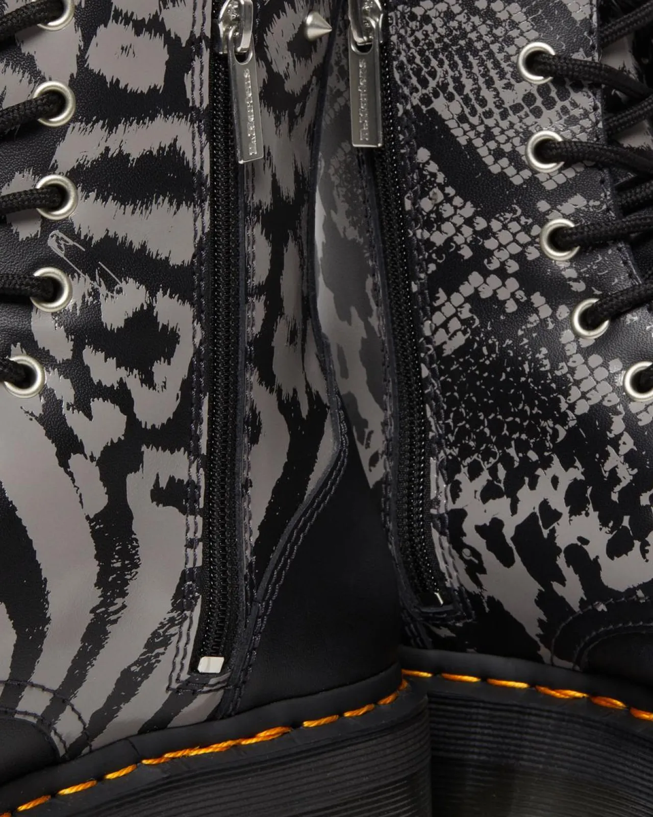 Dr. Martens Jadon Animal Clash Leren Platform Laarzen^UNISEX Platform Laarzen|Laarzen