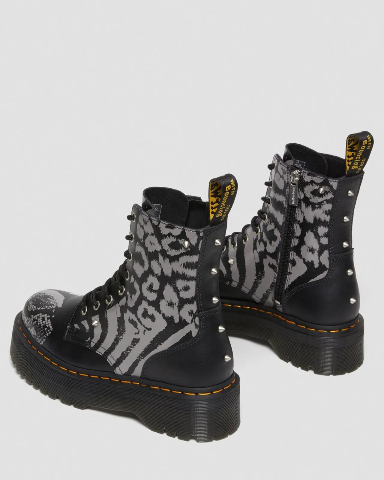 Dr. Martens Jadon Animal Clash Leren Platform Laarzen^UNISEX Platform Laarzen|Laarzen
