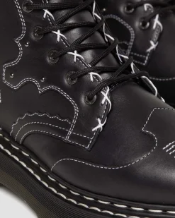 Dr. Martens Jadon Hi Contrasterende Steek Leren Platform Laarzen^ Nieuw Binnen|Trending Stijlen