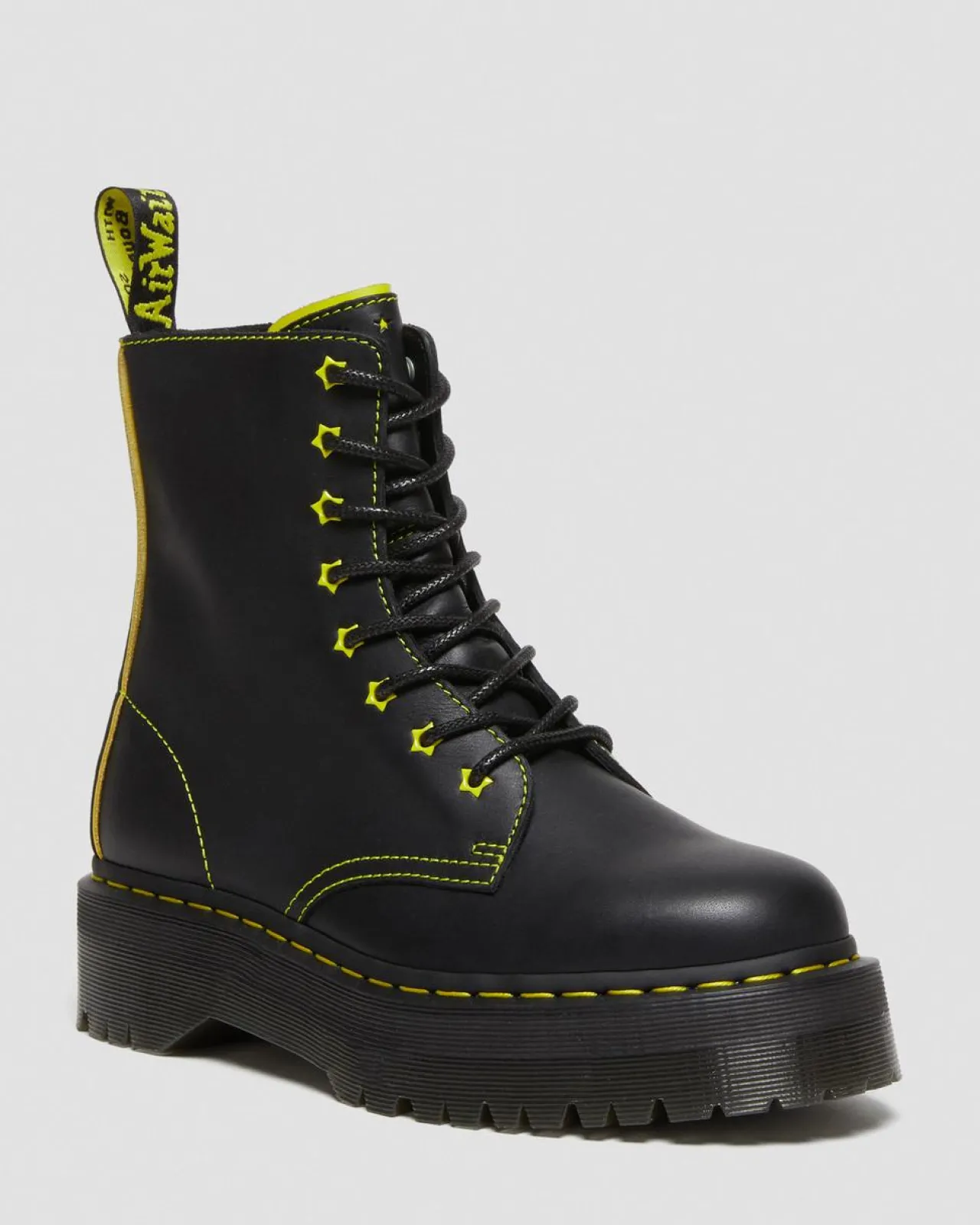 Dr. Martens Jadon II Neon Ster Leren Platform Laarzen^GIFTS Enkellaarzen|Platform Laarzen