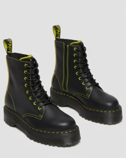Dr. Martens Jadon II Neon Ster Leren Platform Laarzen^GIFTS Enkellaarzen|Platform Laarzen