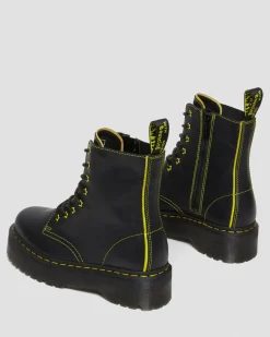Dr. Martens Jadon II Neon Ster Leren Platform Laarzen^GIFTS Enkellaarzen|Platform Laarzen