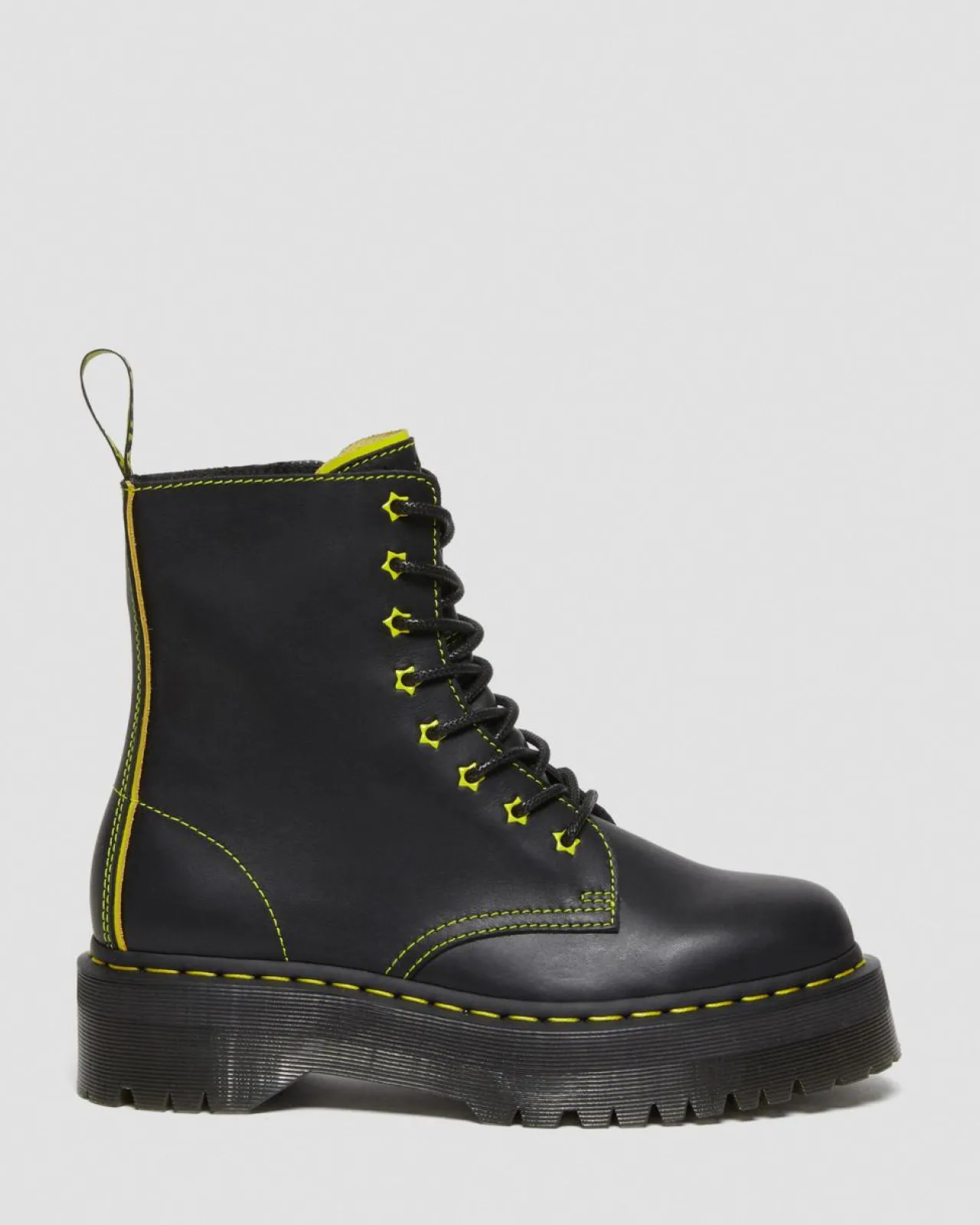 Dr. Martens Jadon II Neon Ster Leren Platform Laarzen^GIFTS Enkellaarzen|Platform Laarzen