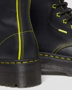Dr. Martens Jadon II Neon Ster Leren Platform Laarzen^GIFTS Enkellaarzen|Platform Laarzen