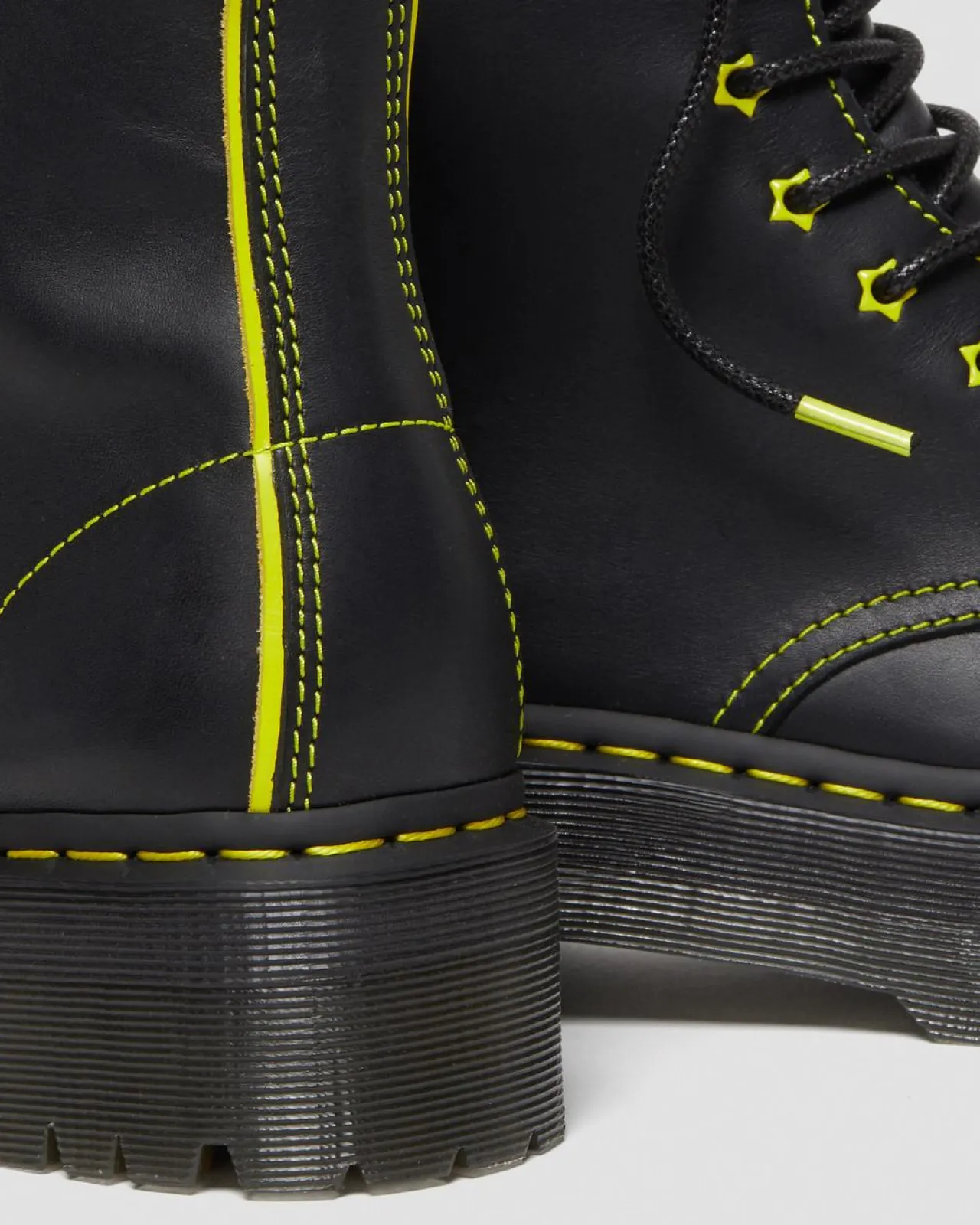 Dr. Martens Jadon II Neon Ster Leren Platform Laarzen^GIFTS Enkellaarzen|Platform Laarzen