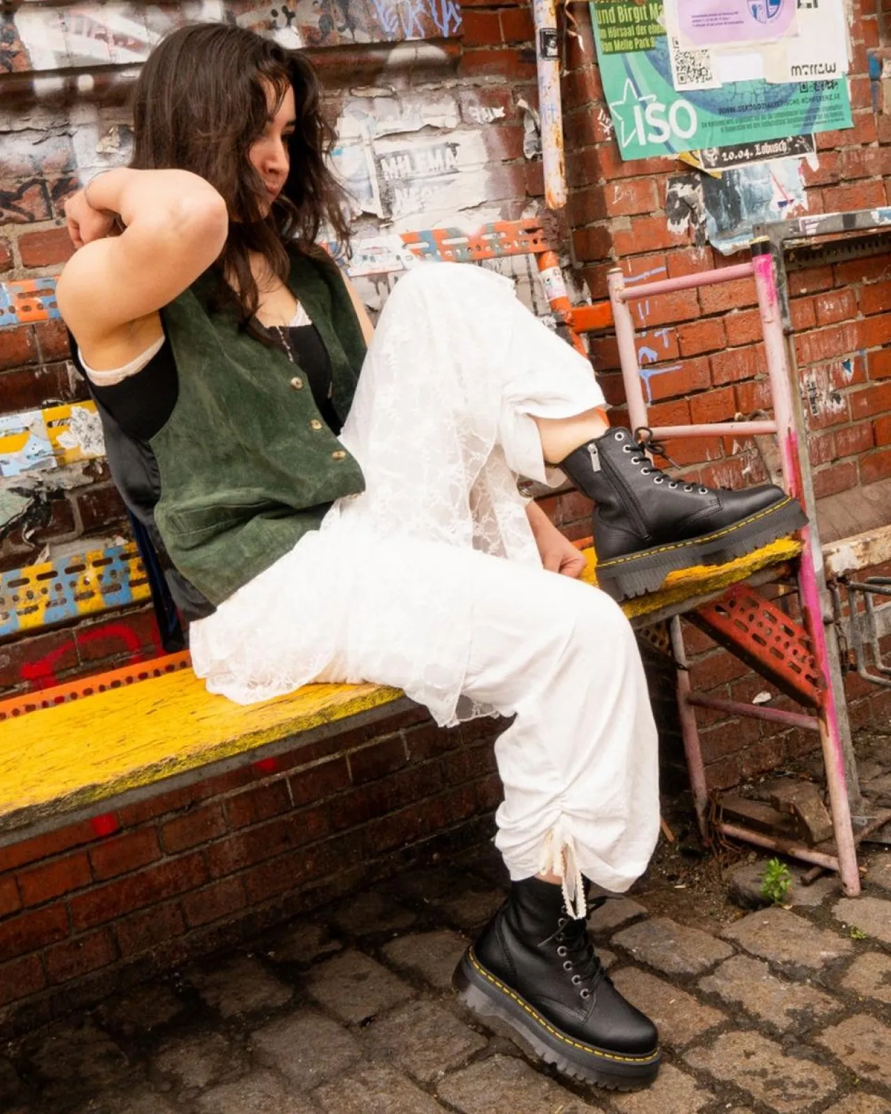 Dr. Martens Jadon III Pisa Leren Platformlaarzen^WOMENS Trending Stijlen|Veterlaarzen