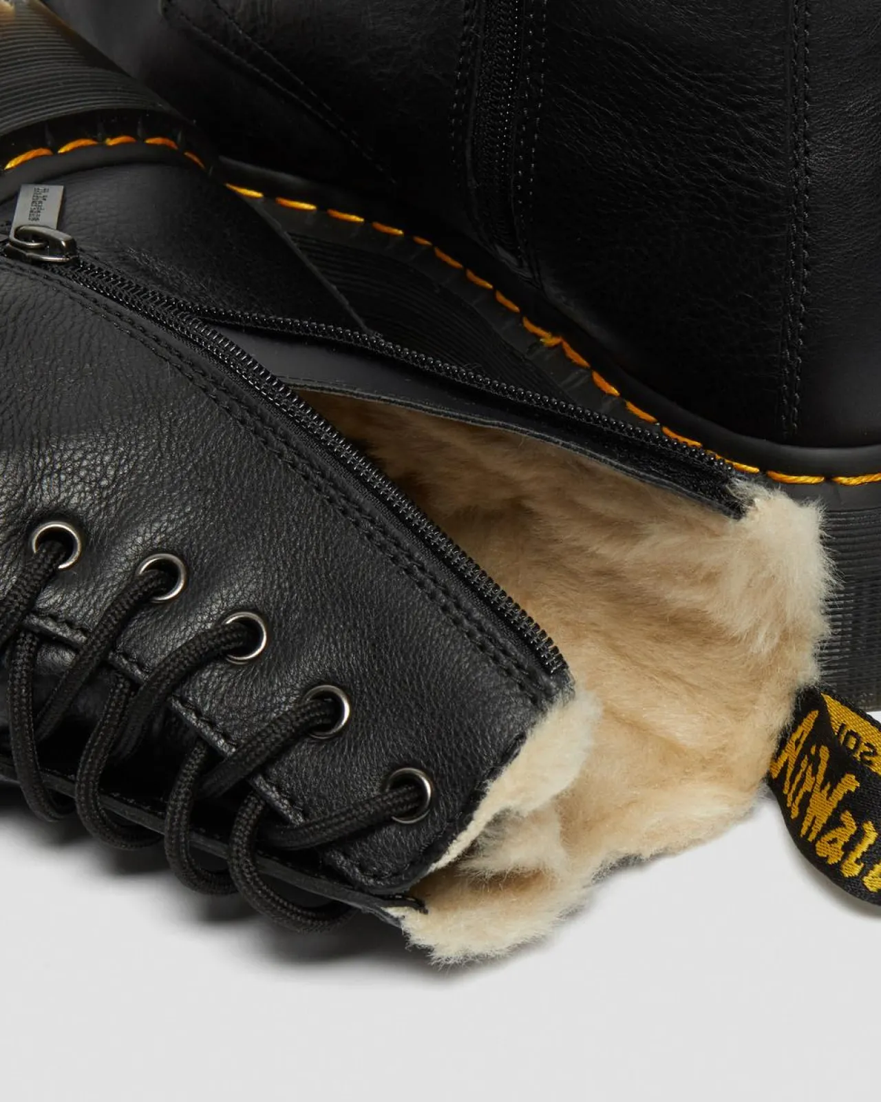 Dr. Martens Jadon Imitatiebont Gevoerde Leren Platformlaarzen^WOMENS Winter Stijlen|Laarzen
