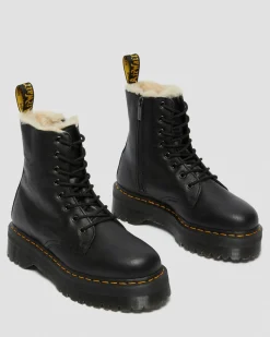Dr. Martens Jadon Imitatiebont Gevoerde Leren Platformlaarzen^WOMENS Winter Stijlen|Laarzen