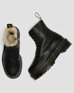 Dr. Martens Jadon Imitatiebont Gevoerde Leren Platformlaarzen^WOMENS Winter Stijlen|Laarzen