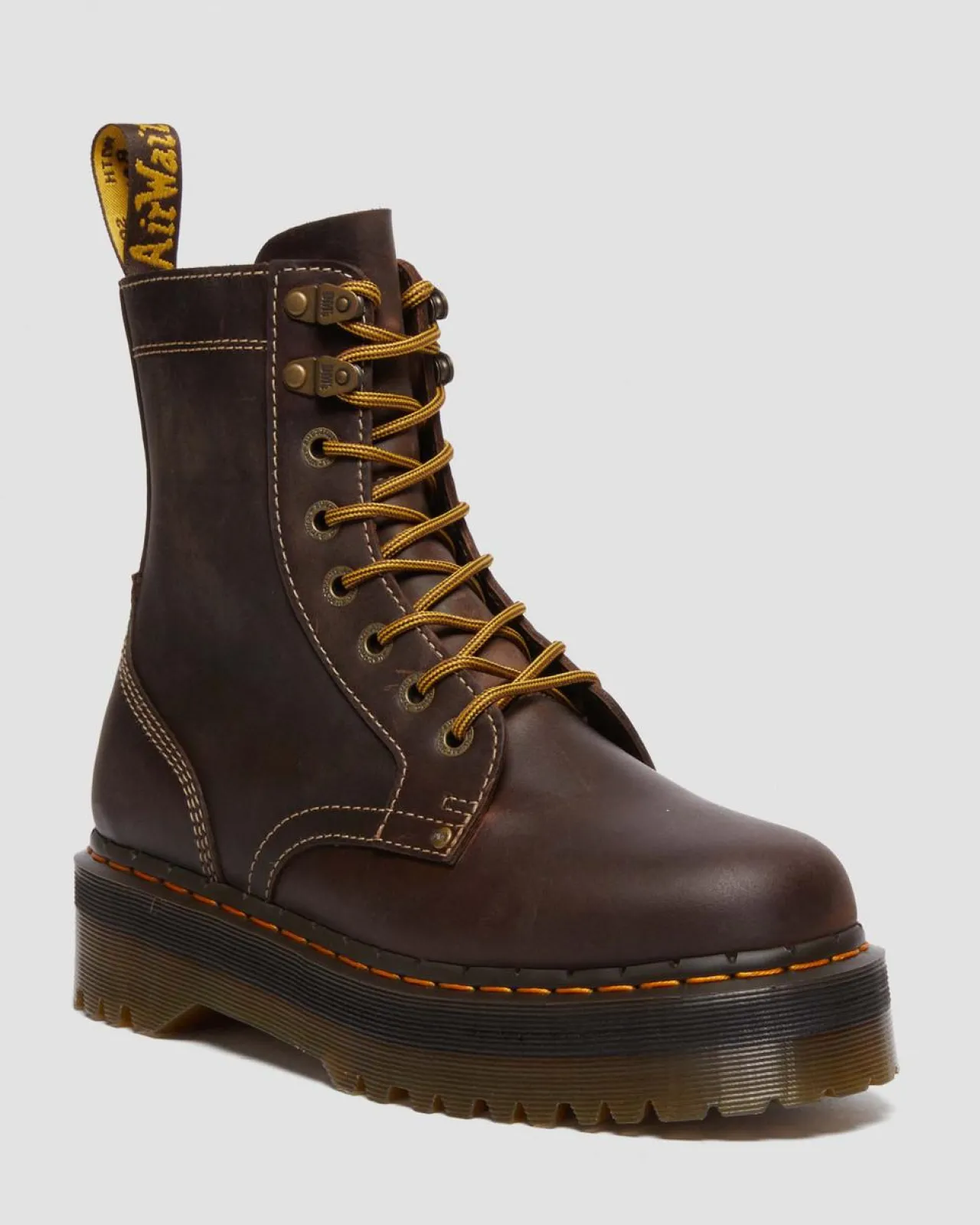 Dr. Martens Jadon Leren Platform Laarzen^WOMENS Trending Stijlen|Winter Stijlen
