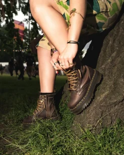 Dr. Martens Jadon Leren Platform Laarzen^WOMENS Trending Stijlen|Winter Stijlen