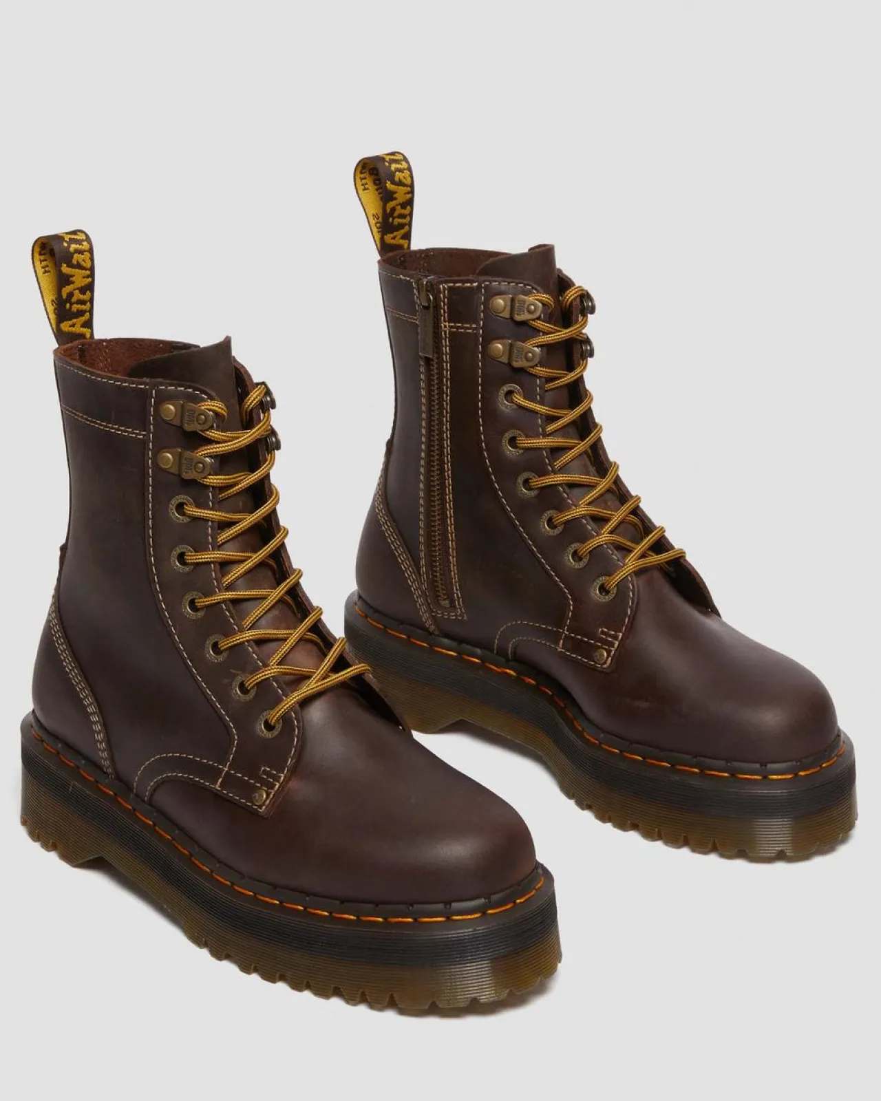 Dr. Martens Jadon Leren Platform Laarzen^WOMENS Trending Stijlen|Winter Stijlen