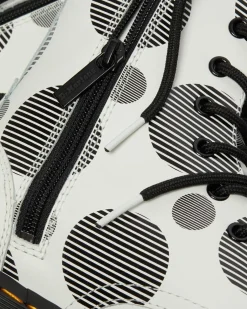 Dr. Martens Jadon Polka Dot Smooth Leren Platform Laarzen^WOMENS Platform Laarzen|Enkellaarzen