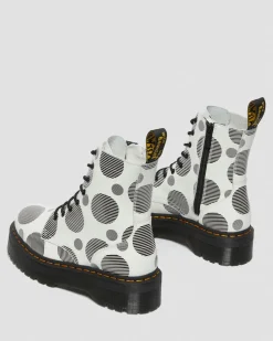 Dr. Martens Jadon Polka Dot Smooth Leren Platform Laarzen^WOMENS Platform Laarzen|Enkellaarzen