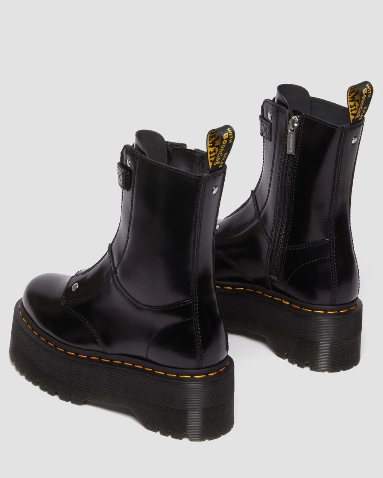 Dr. Martens Jetta Hi Max Buttero Leren Platform Laarzen^UNISEX Platform Laarzen|Laarzen
