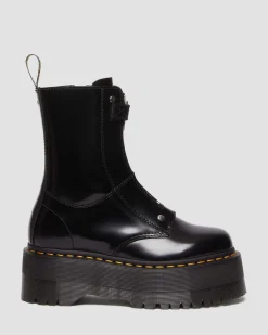 Dr. Martens Jetta Hi Max Buttero Leren Platform Laarzen^UNISEX Platform Laarzen|Laarzen
