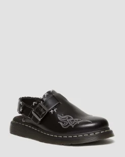 Dr. Martens Jorge Contrasterende Steek Leren Mules^ Nieuw Binnen|Sandalen
