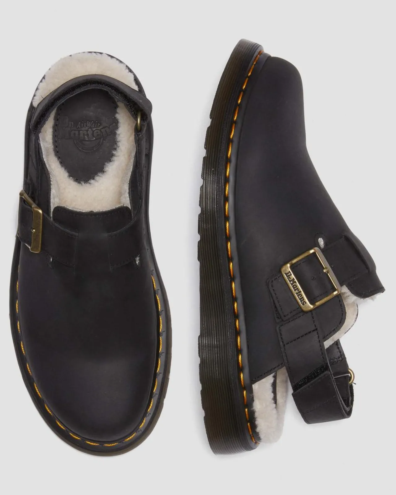 Dr. Martens Jorge II Imitatiebont Gevoerde Mules^UNISEX Nieuw Binnen|Casual Stijlen
