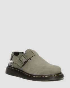 Dr. Martens Jorge II Imitatiebont Gevoerde Mules^UNISEX Suède|Nieuw Binnen
