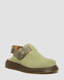 Dr. Martens Jorge II Suède & Leren Slingback Mules^MENS Suède|Casual Stijlen