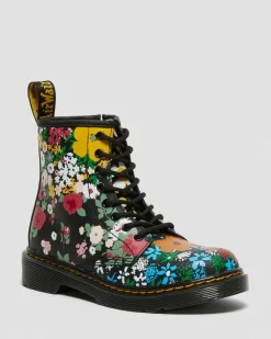Dr. Martens Junior 1460 Floral Mash Up Hydro Leren Veterlaarzen^UNISEX Sale Voor Kinderen|Meisjes Schoolschoenen
