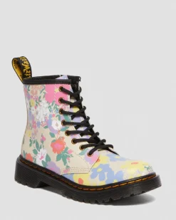 Dr. Martens Junior 1460 Floral Mash Up Hydro Leren Veterlaarzen^UNISEX Sale Voor Kinderen|Meisjes Schoolschoenen
