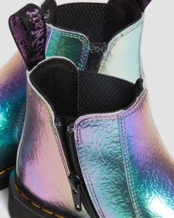 Dr. Martens Junior 2976 Regenboog Gekreukte Leren Chelsea Laarzen^UNISEX Sale Voor Kinderen|Laarzen