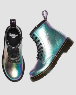 Dr. Martens Junior 1460 Regenboog Gekreukte Leren Veterlaarzen^UNISEX Sale Voor Kinderen|Laarzen