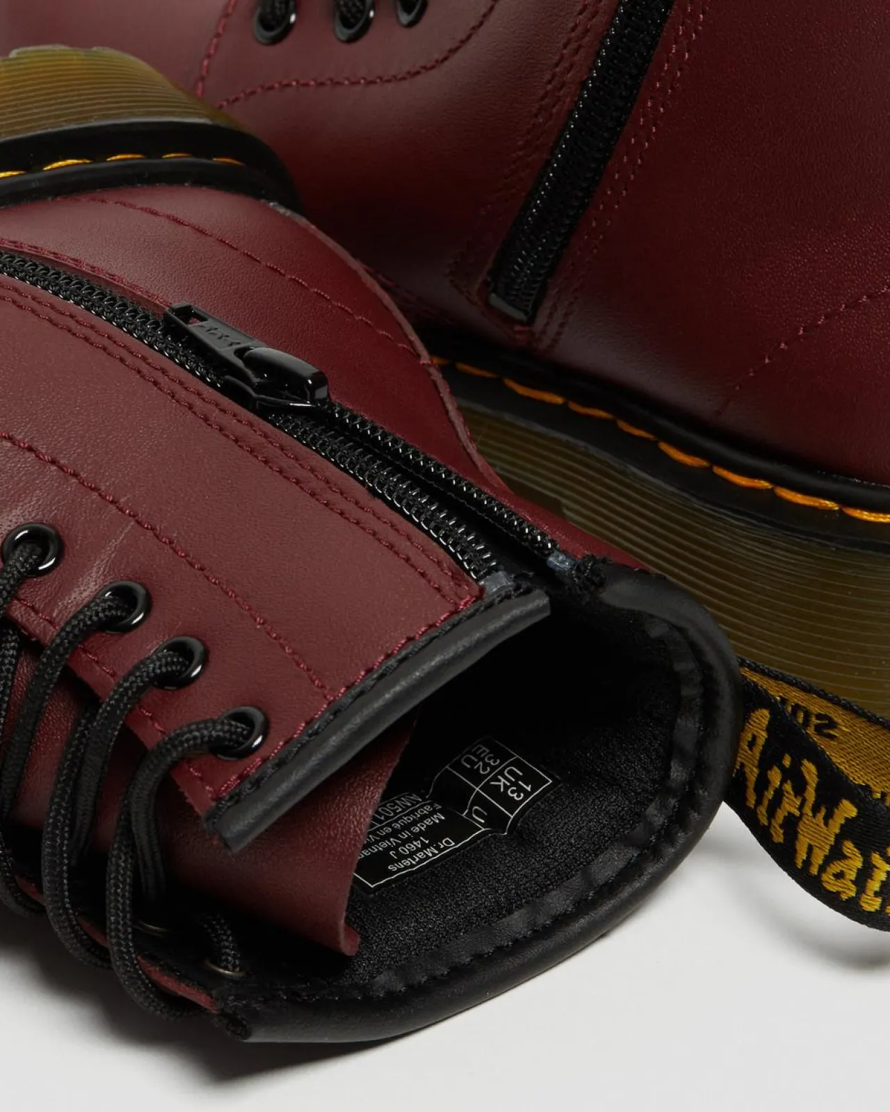 Dr. Martens Junior 1460 Softy T Leren Veterlaarzen^KIDS Meisjes Schoolschoenen|Laarzen