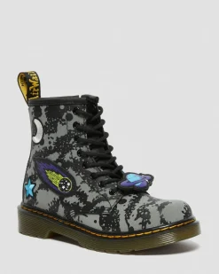 Dr. Martens Junior 1460 Space Hydro Leren Veterlaarzen^UNISEX Sale Voor Kinderen|Laarzen