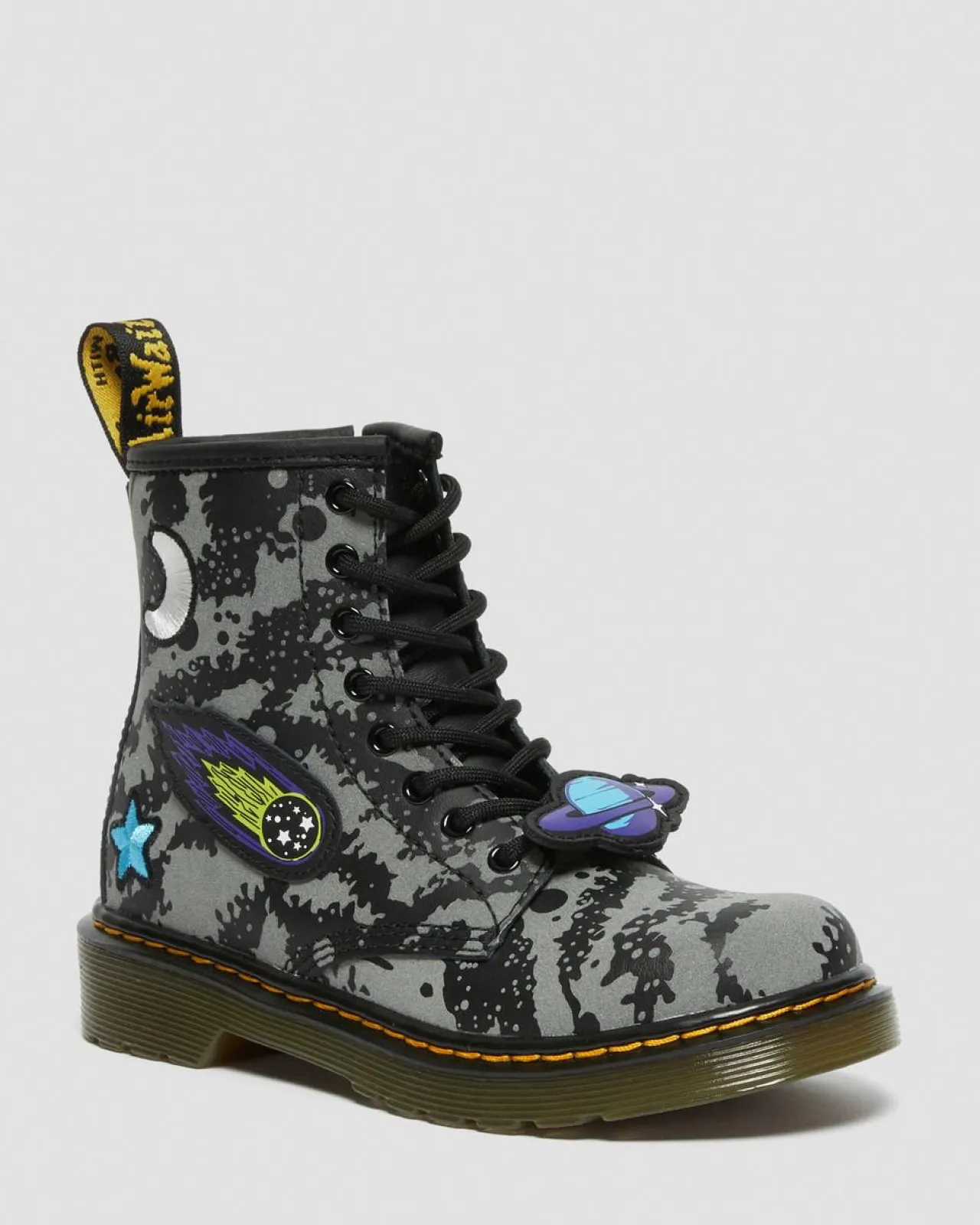 Dr. Martens Junior 1460 Space Hydro Leren Veterlaarzen^UNISEX Sale Voor Kinderen|Laarzen