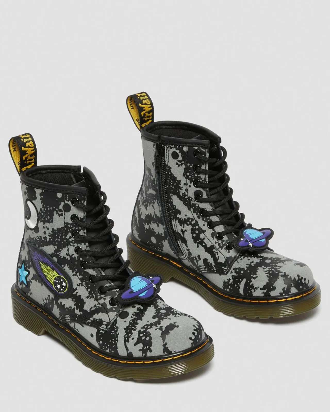 Dr. Martens Junior 1460 Space Hydro Leren Veterlaarzen^UNISEX Sale Voor Kinderen|Laarzen