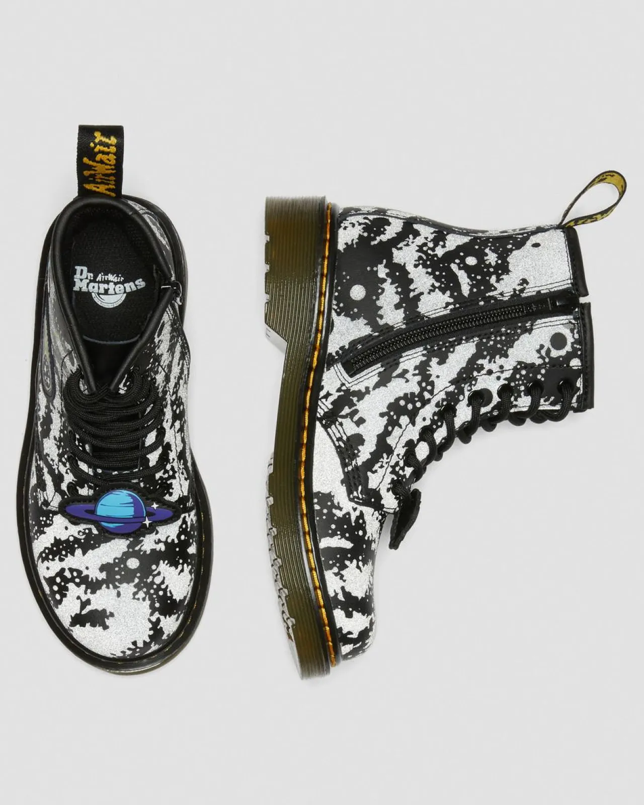 Dr. Martens Junior 1460 Space Hydro Leren Veterlaarzen^UNISEX Sale Voor Kinderen|Laarzen