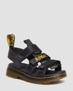 Dr. Martens Junior Callan Extra Tough Leren Sandalen^UNISEX Sale Voor Kinderen|Schoenen
