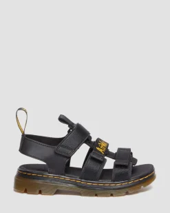 Dr. Martens Junior Callan Extra Tough Leren Sandalen^UNISEX Sale Voor Kinderen|Schoenen