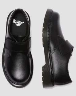 Dr. Martens Junior Kamron Leren Velcro Oxford Schoenen met Band^KIDS Meisjes Schoolschoenen|Jongens Schoolschoenen