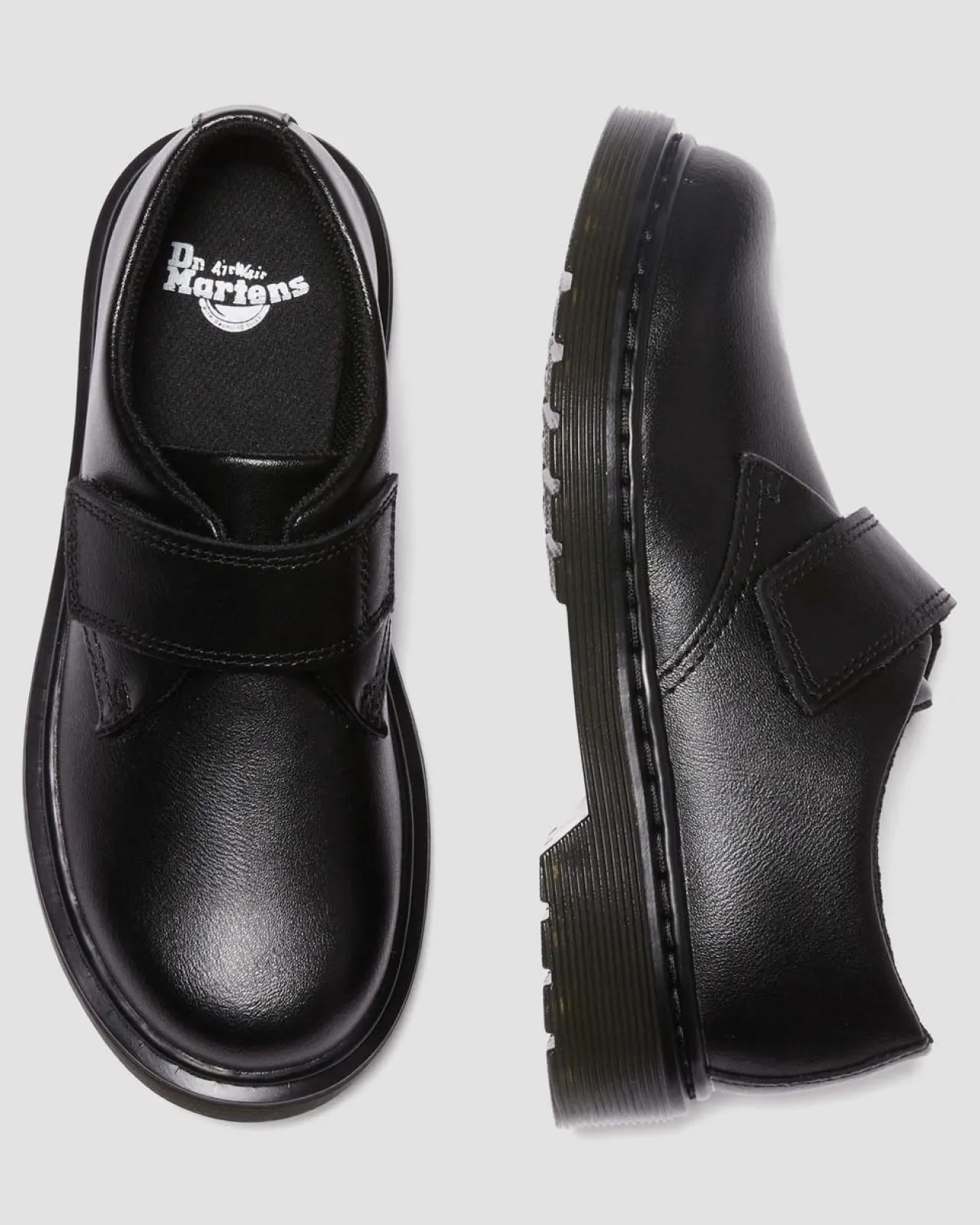 Dr. Martens Junior Kamron Leren Velcro Oxford Schoenen met Band^KIDS Meisjes Schoolschoenen|Jongens Schoolschoenen