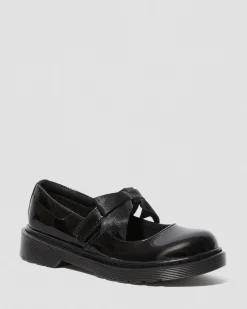 Dr. Martens Junior Maccy II Lakleren Mary Jane Schoenen^KIDS Meisjes Schoolschoenen|Schoenen
