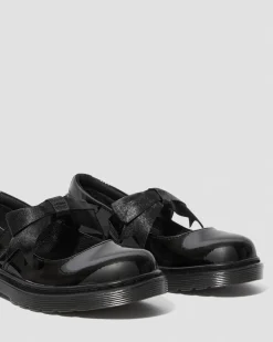 Dr. Martens Junior Maccy II Lakleren Mary Jane Schoenen^KIDS Meisjes Schoolschoenen|Schoenen