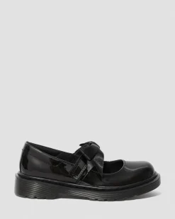 Dr. Martens Junior Maccy II Lakleren Mary Jane Schoenen^KIDS Meisjes Schoolschoenen|Schoenen