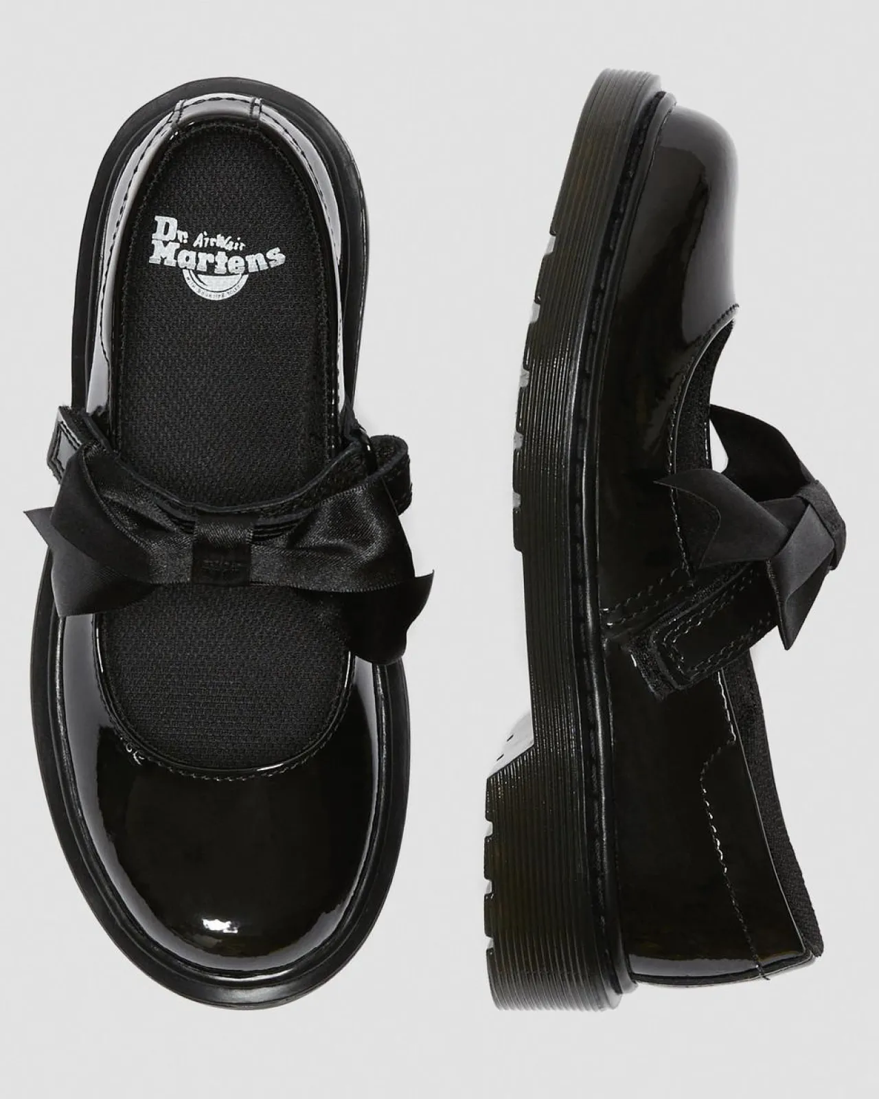 Dr. Martens Junior Maccy II Lakleren Mary Jane Schoenen^KIDS Meisjes Schoolschoenen|Schoenen