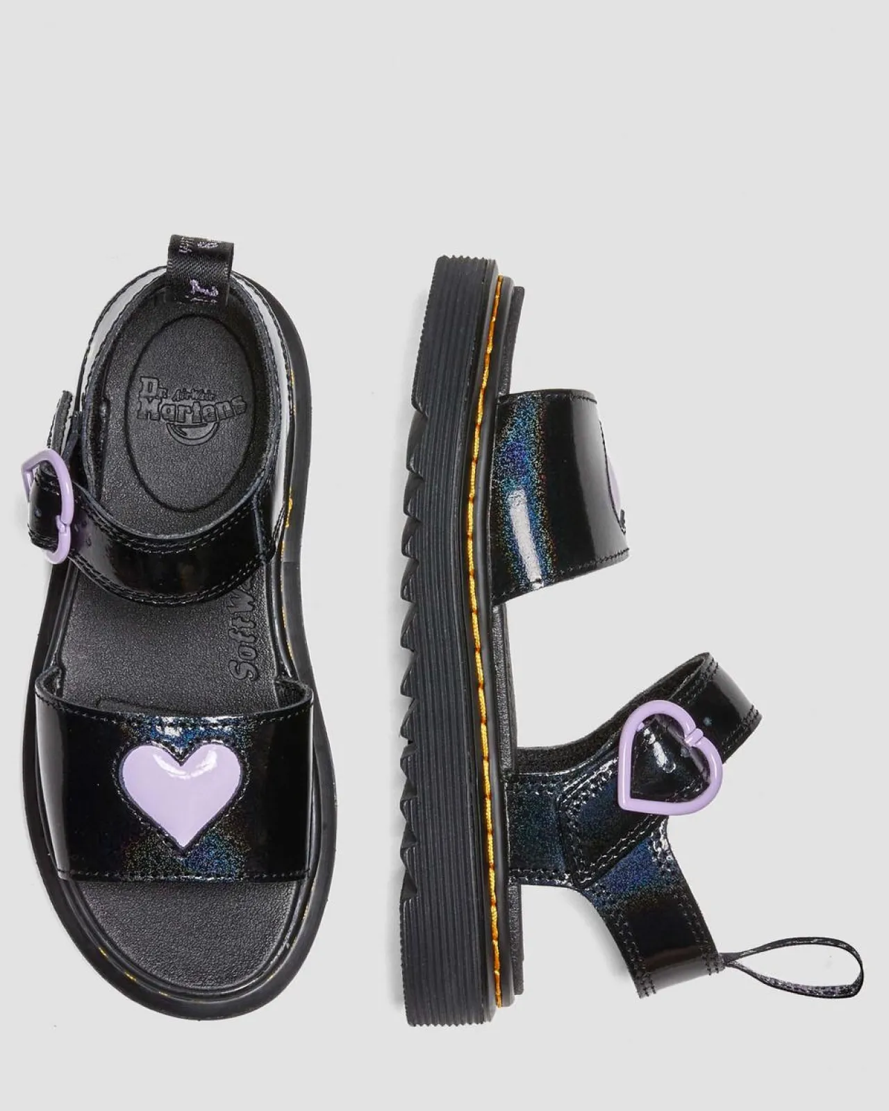 Dr. Martens Junior Marlowe Galaxy Shimmer Hart Sandalen^KIDS Sale Voor Kinderen|Maat 28 Tot 36 - Kind